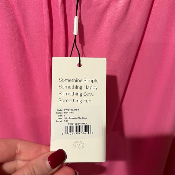 NWT Something Navy Silky Essential Slip Dress - Picture 8 of 15